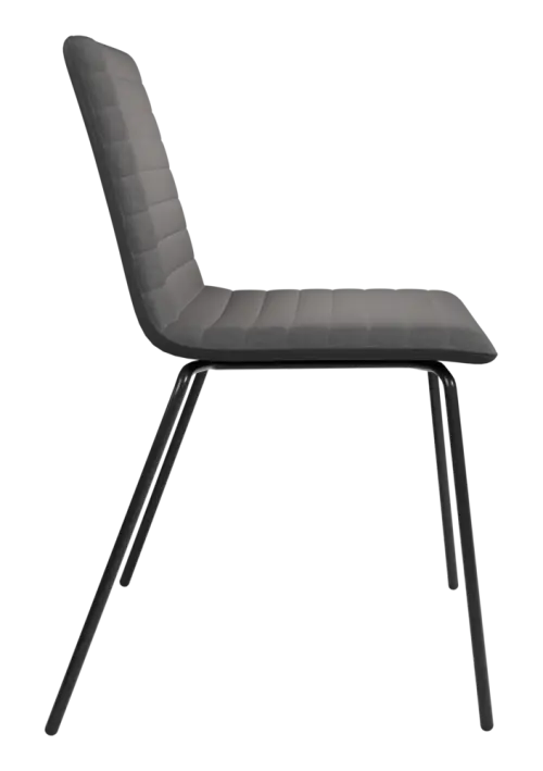 ARCA MEET BLACK, židle konferenční, látka šedá